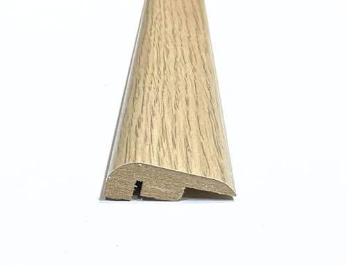 Nevada Oak Laminate & Wood Flooring Section Transition Bar MDF Threshold Strip End Edge Profile Door Trim Moulding Oak (1, 2400mm (7ft 9))