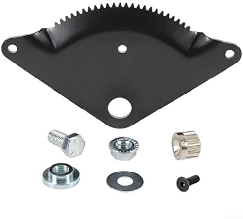 Zilimontt Kit de reconstrucción de engranajes de dirección, placa de engranaje del sector de dirección, reemplaza 532194732 para cortacésped y tractores, con arandela de empuje de engranaje de piñón,