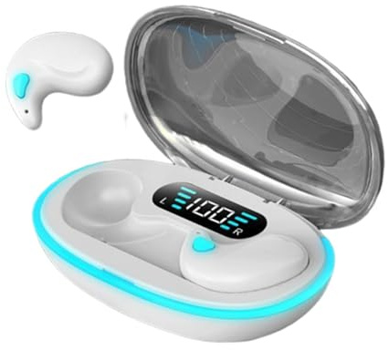 Generic In-ear sovhörlurar – uppladdningsbara trådlösa öronsnäckor | Brusreducerande för tydliga samtal, komfort hela dagen för surfplattor, bärbara datorer | Hörlurar komfort hela dagen för smartphone, surfplattor, bärbara datorer, körning, löpning, fiske, lärande