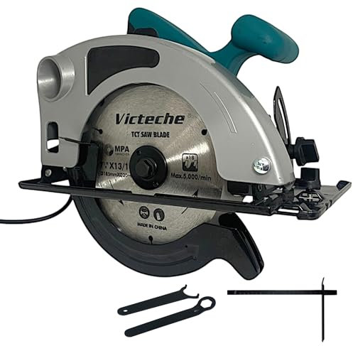 Sega Circolare 185mm 1600W a immersione profondità di Taglio Regolabile 45° (42mm) 90° (65mm) 4500 Giri/min ideale per legno, metallo morbido, piastrelle e PVC