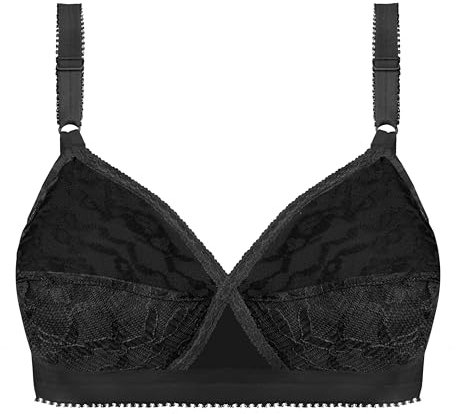 Playtex Bra Woman Cross Your Heart Lace 0165 x1, Black, 40D