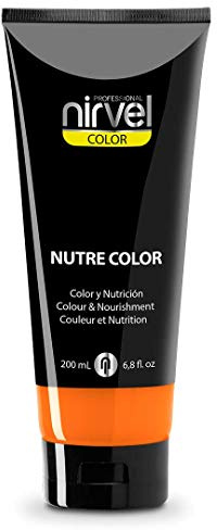 Nirvel Nutre Color Fluor Mandarina, 200 ml, Pack de 4