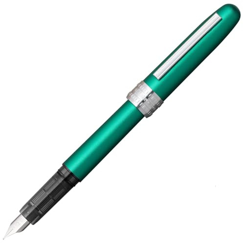 PLATINUM Plaisir PGB-1500#45 Füllfederhalter/Federstärken: M Medium Mittlere/Farbe: Teal Green/Grün/Handgefertigt/mit Geschenkbox/Füllhalter