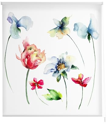 Estoralis F-3139 Basic Rollo ljus transparent digital, polyester, flerfärgad, 130 x 175 cm