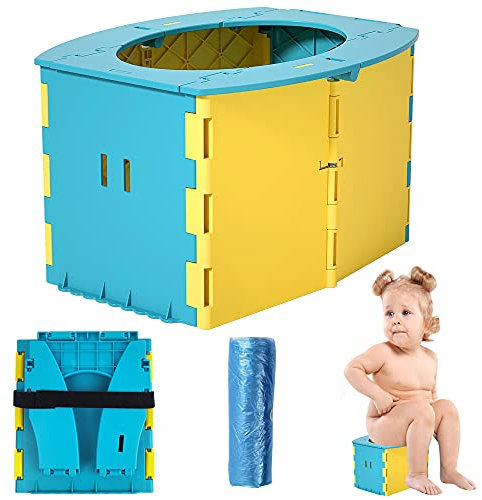 Pot de voyage portable pour enfant，Siège de toilette pliable Portable sège de pot pour voyage Trainer pot WC pour chaise bébé，pour garçons et filles
