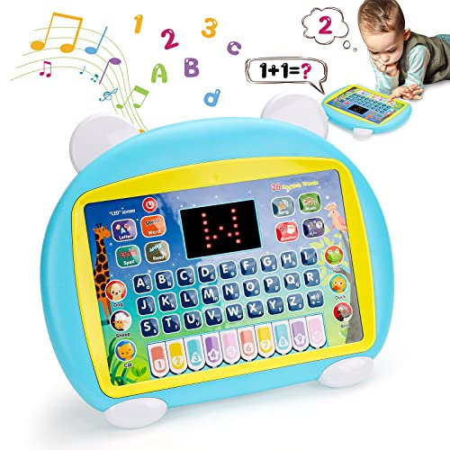 1-2-3 Year Old Girl Boy Gifts-Toddlers Learning Toys for 2-5 Year Old Girls Boys Birthday Presents Gift for Kids Boy Age 1-2-3-4 Year Old Toddler Tablet Interactive Educational Toy Laptop for Kid Game