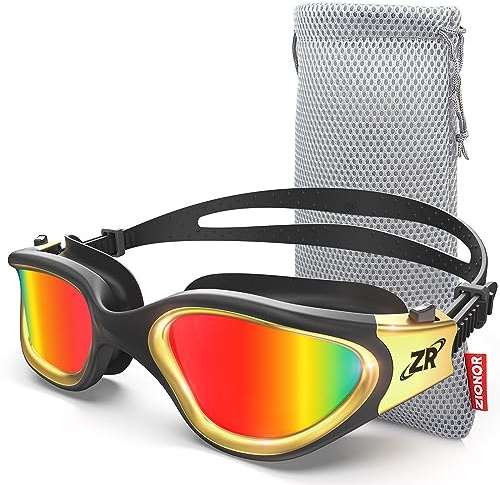 ZIONOR G1 Occhiali da nuoto polarizzati tinta unita adulto donna anti appannamento 100% protezione UV occhiali subacquei