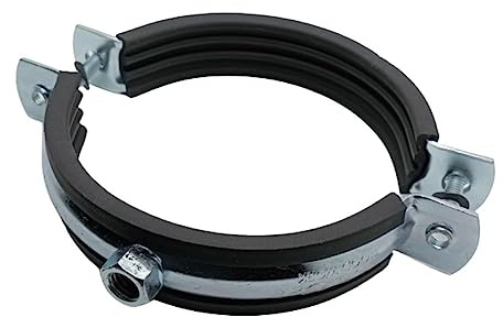 10x 75-80 mm 21/2 Schraubrohrschellen Stahl Verzinkt Rohrschellen Schalldämmeinlagen