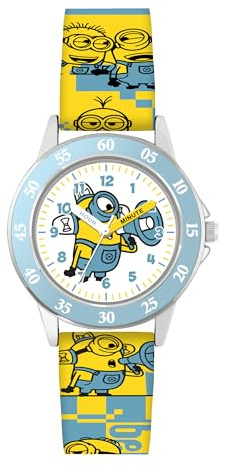 Accutime Minions Silikonarmband Time Teacher Uhr DMF4107, Gelb, Modern