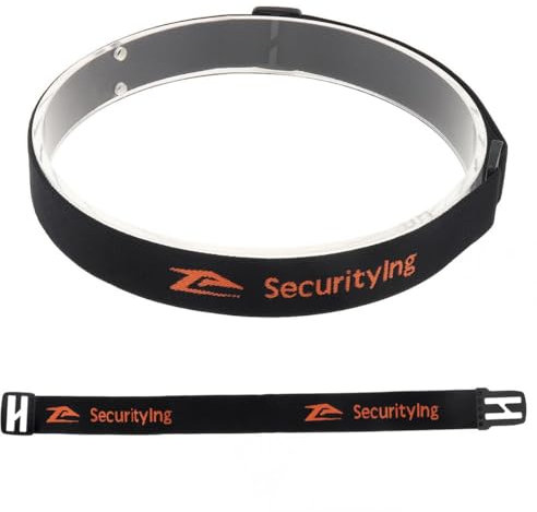 SecurityIng Diadema elástica ajustable para linterna frontal de 22 mm a 26 mm con correa de sujeción de cabeza de 400 mm, correas de nailon para faros delanteros (1)