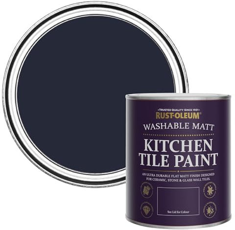 Rust-Oleum Blue water resistant Kitchen Tile Paint in Matt Finish - Odyssey 750ml