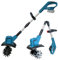 Akku-Bodenhacke und Kultivator kompatibel mit Makita 18V Batterie, elektrischer Motorhacke, 550W 360RPM Gartenfräse 20cm Arbeitsbreite,15 cm Arbeitstiefe, Frästiefe Gartenfräse(Ohne Akku)