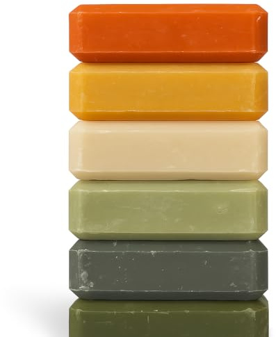 Le Véritable - Savon Artisanal - Terres d'essences - Lot de 6 x 125g - Faits Main en Provence – Argan, Olive, Aloé vera, Fleur de coton, Vanille-ylang, Monoi - Corps & Mains - Vegan - Sans Paraben