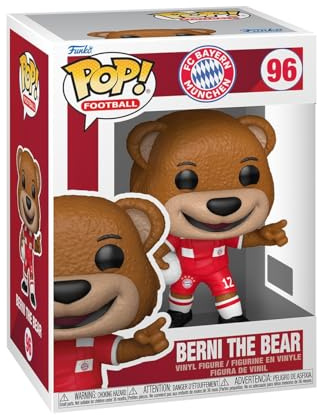 Funko POP! Fotboll: FC Bayern München – Berni The Bear – samlarbar vinylfigur – presentidé – officiell produkt – leksak för barn och vuxna – modellfigur för samlare