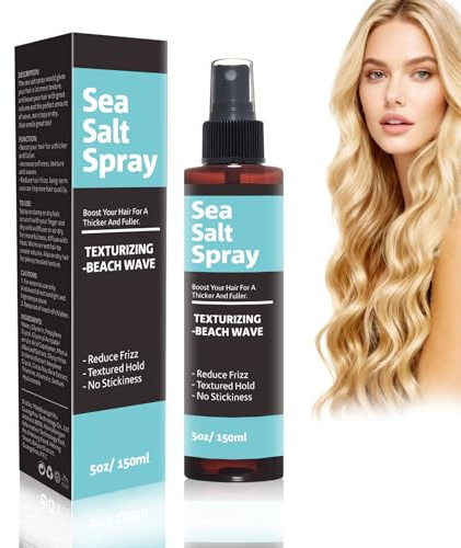 Virecose 150ml Spray de Sal Marina para el Cabello, Pulverizador Sal Marina Pelo, Sea Salt Spray para Más Volumen Y Textura Estable, Look Despeinado, Fórmula Hidratante para Hombres y Mujere