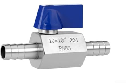 Válvula de bola de doble pagoda de acero inoxidable 304 para aplicaciones de tuberías de agua y mangueras, diseño de accionamiento hidráulico para un control fiable de encendido/apagado, resistente al