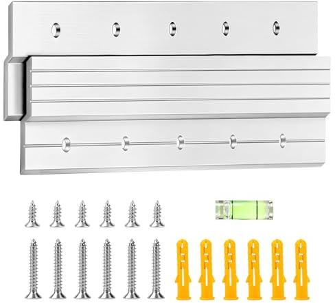 ddckj 1 Paire Fixation Miroir Lourd Z Support de Montage Crochet 30cm Fixation Cadre Lourd de Charge 36 kg en Alliage d'Aluminium avec Vis pour Cadre Photo, Miroirs,Tête de Lit, Panneau, Rack