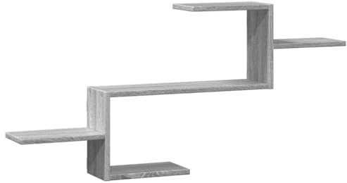 GFMGUEMV Étagère murale flottante - Gris sonoma - 104 x 15 x 49 cm - En bois - Cube d'étagère murale pour un grand espace de rangement - Étagère murale peu encombrante - 104 cm - Facile d'entretien