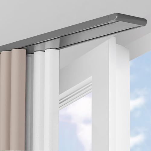 Tyst takbana i aluminium kraftiga glidskenor för rumsavdelare – perfekt för sovrum och vardagsrum, enkel installation, hållbar design, smidig drift