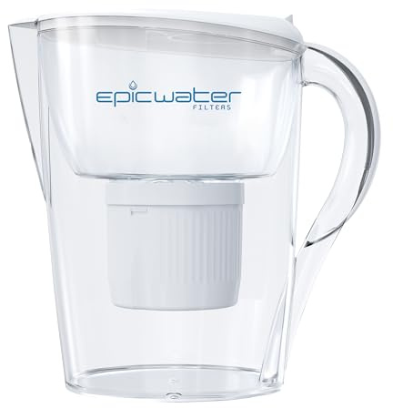 Epic Water Filters Brocche filtranti Pure per acqua potabile, filtro Tritan senza BPA, rimuove fluoro, cloro, piombo, Forever Chemicals