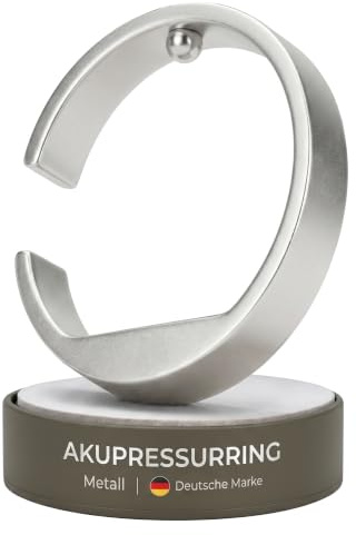 Scarlet Health Bague d'acupression « Good Night » pour le petit doigt, auto-guérison en cas de maux physiques et de problèmes de sommeil, pression de pression réglable, taille 47, 53, 60, 67