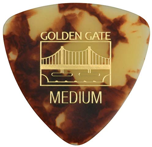 Golden Gate MP-40 Deluxe Flat Pick ā Large Triangle ā Medium ā Tortoise ā Dozen
