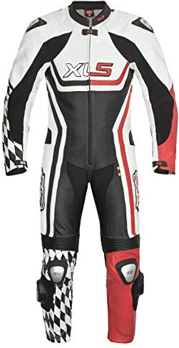 XLS Lederkombi Racing Einteiler Mod. EOS schwarz rot einteilig Motorradkombi Leder (50)