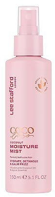 Lee Stafford Leave In Detangler Spray | Coco Loco - Leave-In Conditioner Repair Treatment Mist, Salon Shine, for Damaged, Dry Hair, Moisturizing, Detangles, Anti Frizz, with Coconut Oil, 150 ml
