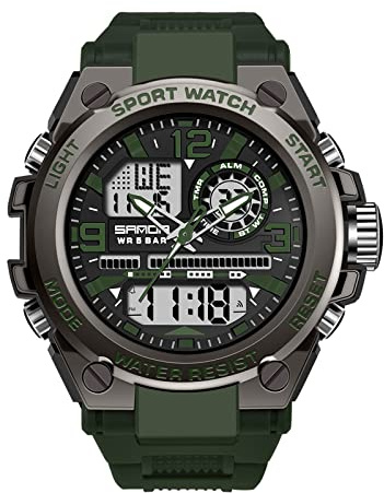 RORIOS Relojes Digital para Hombre Deportivos Relojes de Pulsera con Alarma Reloj Multifuncional Militar para Hombre