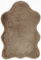 -LUXOR- living Fellteppich Coste gemütlicher weicher Hochflor Kunstfell Teppich 55 x 80 cm Taupe