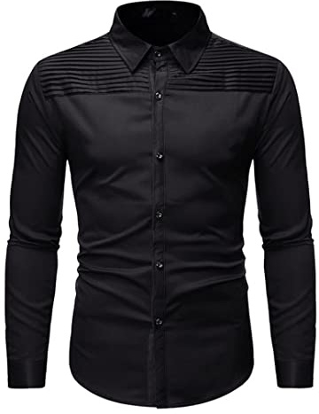Hdhdeueh Chemise de smoking blanche pour homme - Pour mariage et marié