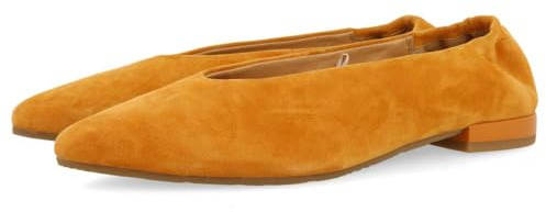 GIOSEPPO Bailarinas DE Piel Color Naranja con Punta Fina Y TALÓN Fruncida para Mujer GAGEAC
