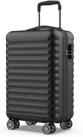 NUMADA - Maleta de Viaje Cabina Upfly 20' ABS (53x33,5x22cm) con Cierre de Combinación y 4 Ruedas Dobles 360. Maleta de Mano Rígida Resistente, Ligera con Interior Compartimentado | Negro
