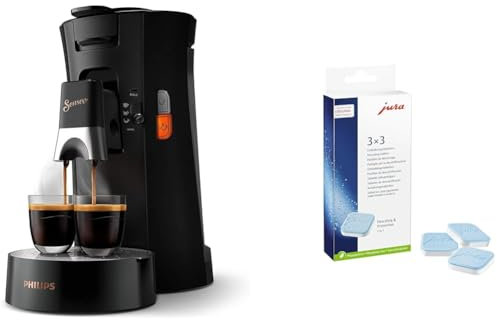 Philips Domestic Appliances Senseo Select CSA240/60 Kaffeepadmaschine & JURA original - Entkalkungstabletten für 3 Entkalkungsvorgänge - TÜV-zertifizierte Hygiene - 3er-Pack - 61848