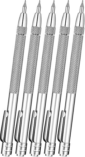 Kliplinc Confezione da 5 pennarelli in carburo di tungsteno Diamond Liner in ceramica con magnete, penna universale per incisione in alluminio per vetro/ceramica/lamiera