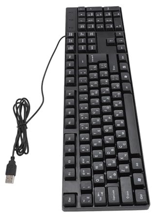 Yctze Clavier Azerty per Tastiera Russa K1800 in Lingua Minoritaria - 104 Tasti USB Cablata per Giochi e Tastiera per Computer con Cavo da 4,9 Piedi per Uso Ergonomico in Ufficio - sku