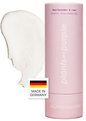 Natürlicher Deostick lavender & rose - ohne Aluminium I Effektiver Schutz gegen Schweißgeruch mit Natron, Sheabutter und Maisstärke I Für Damen und Herren I Für alle Hauttypen I Vegan