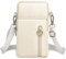Handytasche zum Umhängen Damen, Handy Umhängetasche, Mini Handy Umhängetasche, Leichte Kompakte Crossbody Umhängetasche mit Schultergurt und Kopfhörer Loch, für Alltag Shopping Reisen (Beige)
