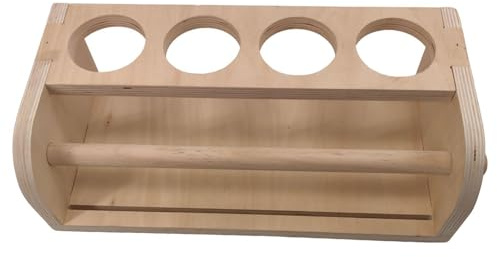 Dispensador de Rollos de Papel de Mesa – Dispensador de Rollos de Papel | Soporte de Rodillos de Papel | Caballete y Unidad de Almacenamiento de Papel de Madera para, Alta capacidad, con co