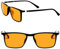NOBLUE - Blaulichtfilter Computerbildschirm-Brille, Blaulicht Brille für Abend, Orange Computerbrille mit Blaufilter, 100% Blaulichtschutz bei Gaming, Computerarbeit, Classic, Rechteckig