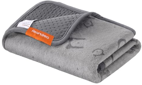 Feandrea hundfilt, 2-pack, återanvändbar matta, 122 x 61 cm, L, vattentät, läckagesäker, halkfri, absorberande, för marsvin, hamstrar, kaniner, duvgrå PTD006GD01 | HUNDMATTA ÅTERANVÄNDBAR XL HALKFRI ABSORBERANDE FÖR HUNDAR KATTER FÄRG BAKGRÅ Kollektion PTD006GD01