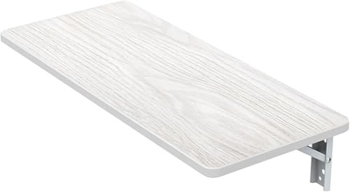 Escritorio plegable montado en la pared para laptop, ahorro de espacio, mesa de estante de pared, estación de trabajo portátil, mesa de estudio, escritorio flotante con almacenamiento
