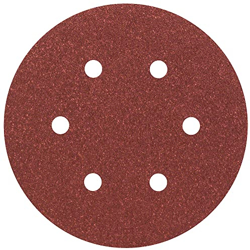 Bosch Professional Schleifblatt für Exzenterschleifer Holz und Farbe (5 Stück, 150 mm, Körnung 80, C430) 2608605718 Grau