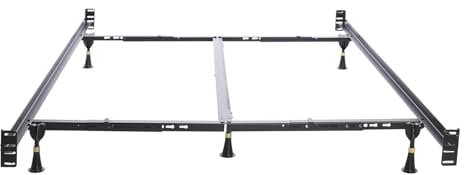 Hollywood Bed Frames Bed Frame with Headboard/Footboard Attachment/6 Legs and Adjustable Glides, Queen/Eastern King