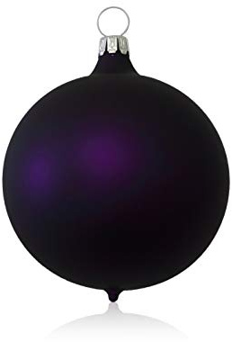Lauschaer Glas Christbaumkugeln lila matt 4 Stück d 7cm Christbaumschmuck Weihnachtsbaumschmuck mundgeblasen