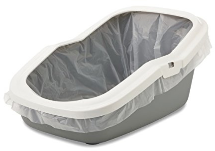 Katzentoilette mit Rand Aseo grau 56 x 39x 27,5 cm