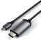 SATECHI Aluminium USB-C auf HDMI Kabel, 4K 60Hz, für MacBook Pro, Air M2, M1, iPad Pro, Air M2, M1, Mac Mini M2, iMac M1 (Space Grau)