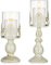 Sziqiqi Candelabro Ferro Vintage, Candelabro Ferro Romantico con Paralume per Matrimonio, Candeliere Arredamento Decorazione a Casa, S+L