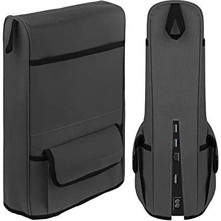 Linkidea Custodia protettiva per controller PS5, copertura antipolvere in nylon per console di gioco, custodia protettiva antigraffio compatibile con console Playstation 5 (grigio)