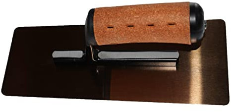 Venezianische Glättekelle Edelstahl Trapezform 70/80mm Korkgriff Putzkelle 200mm Glanzputz Stucco CT520